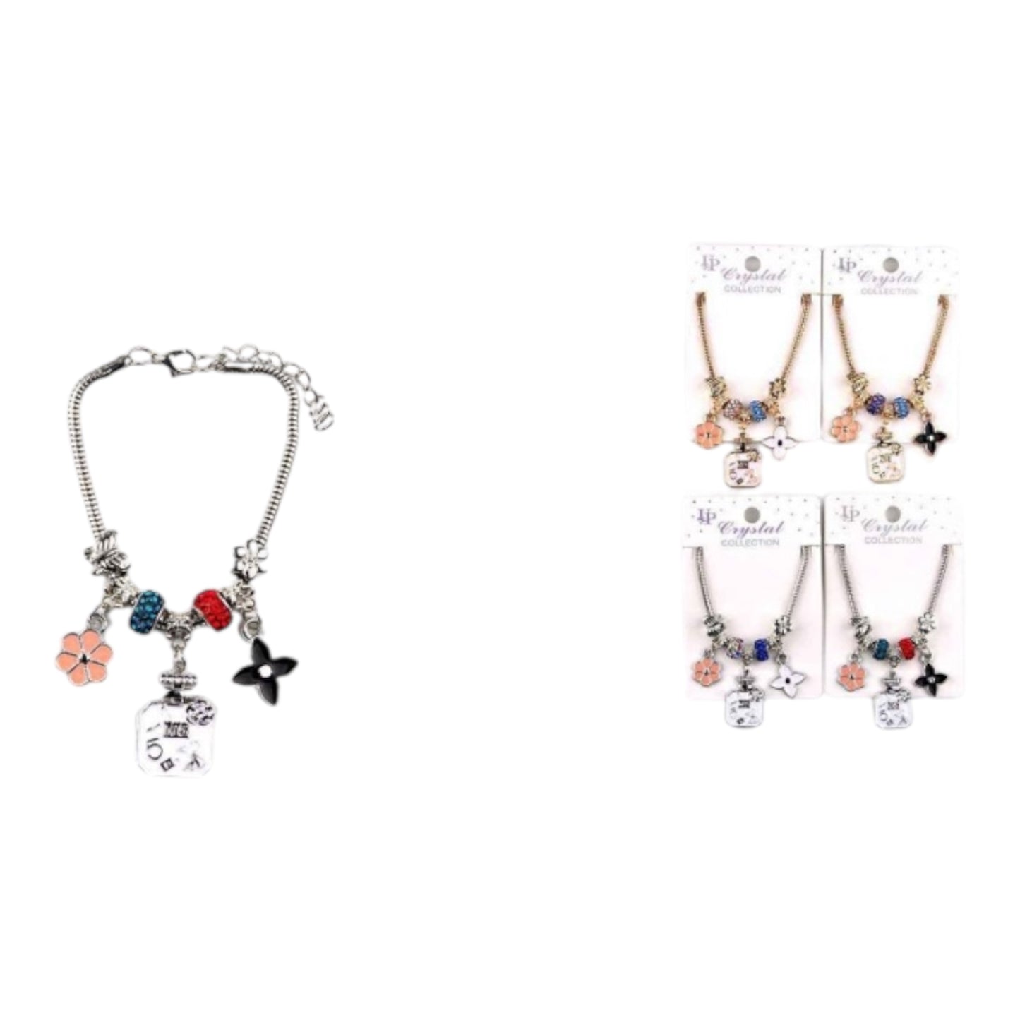 12PCS PACK SILVER AND GOLD BRACELET YBT-5641