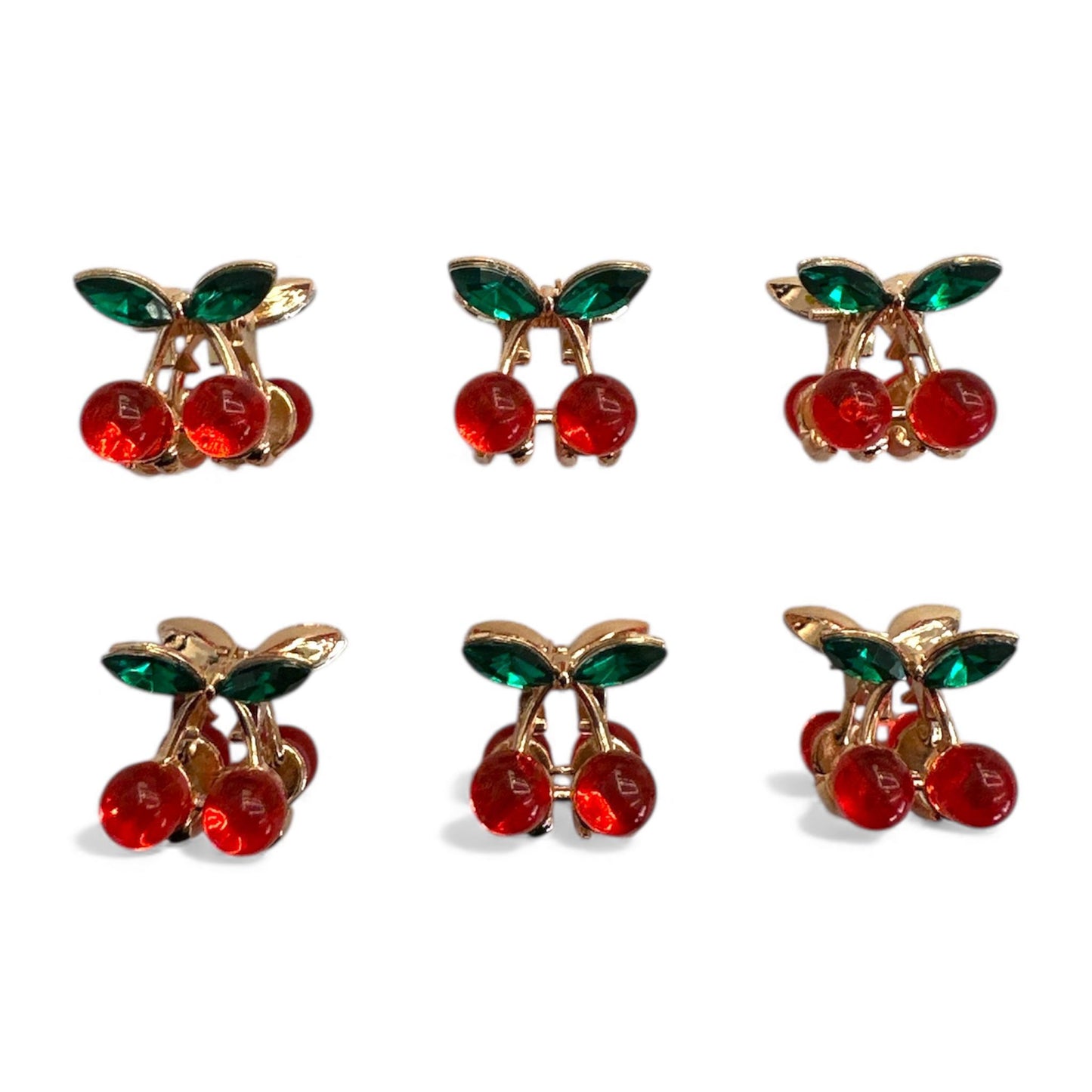 12PCS CHERRY HAIR CLIPS