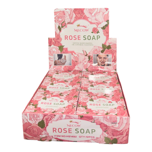 12PCS DISPLAY MECOW ROSE SOAP HS1492
