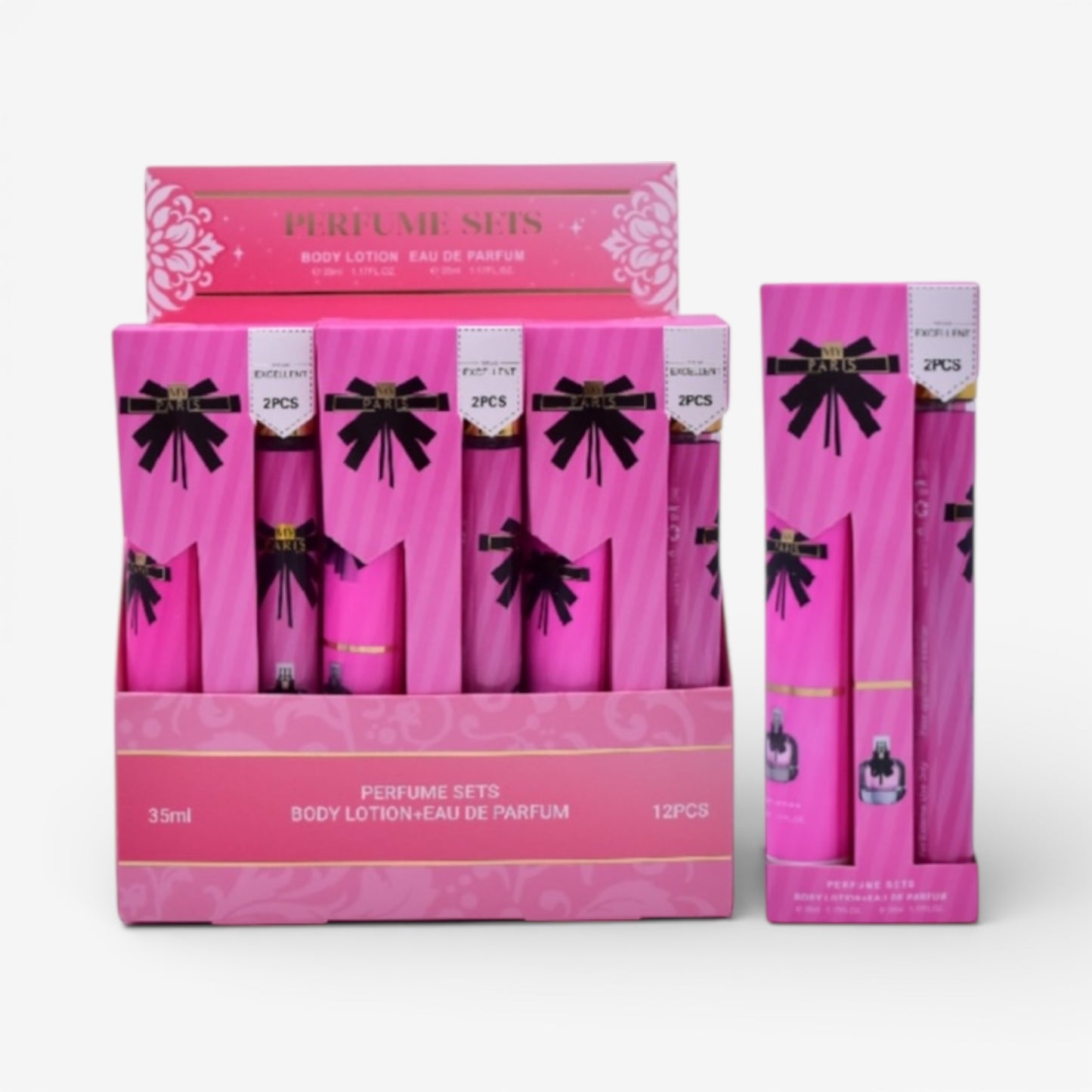 12PCS DISPLAY MY PARIS PERFUME & BODY LOTION SET T35-81