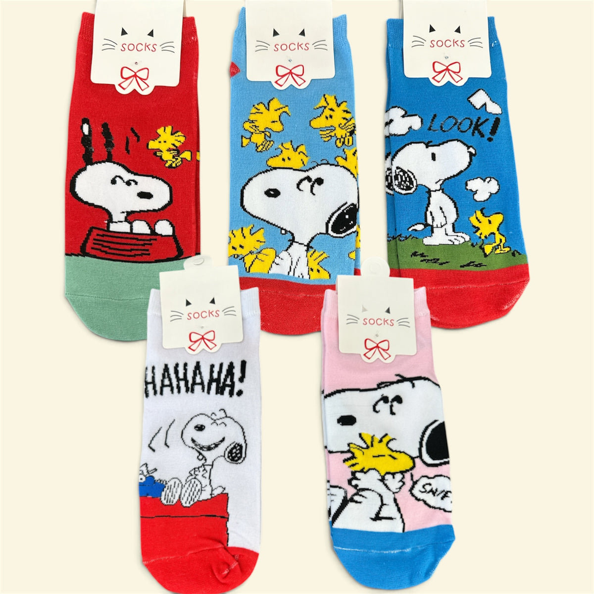 12PCS PACK REDS WHITE DOG ANKLE SOCKS S30