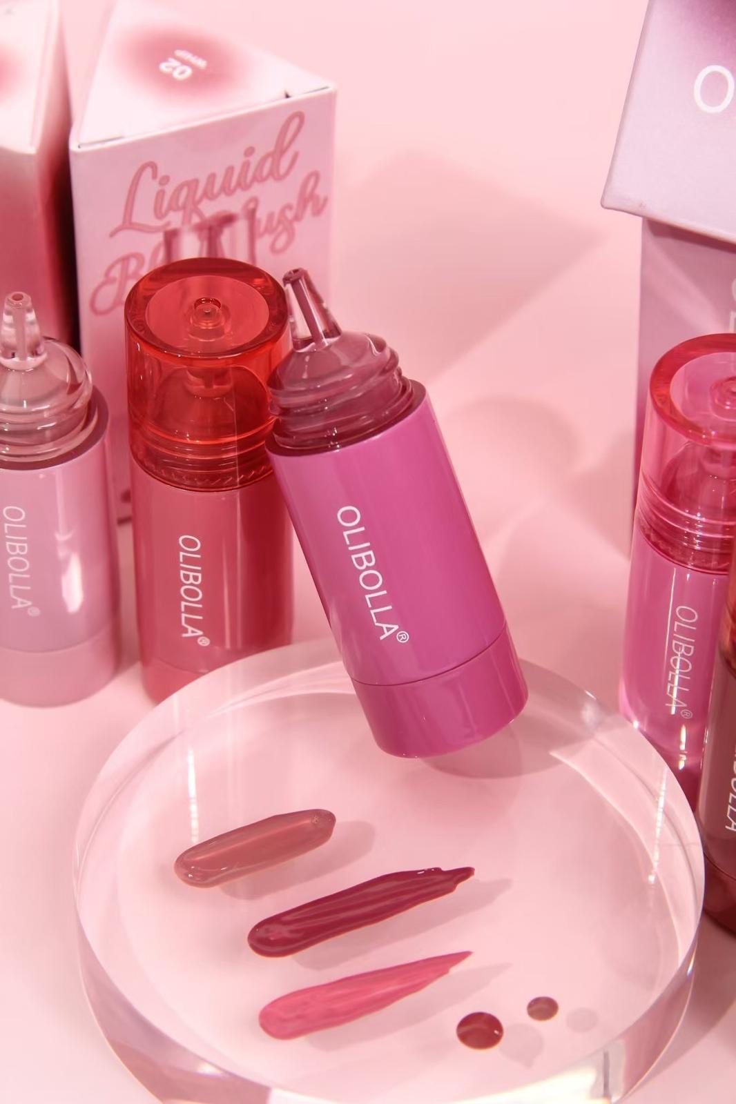 24PCS DISPLAY OLIBOLLA FOR YOUR HEART VIGOROUS LIQUID BLUSH LA-B236