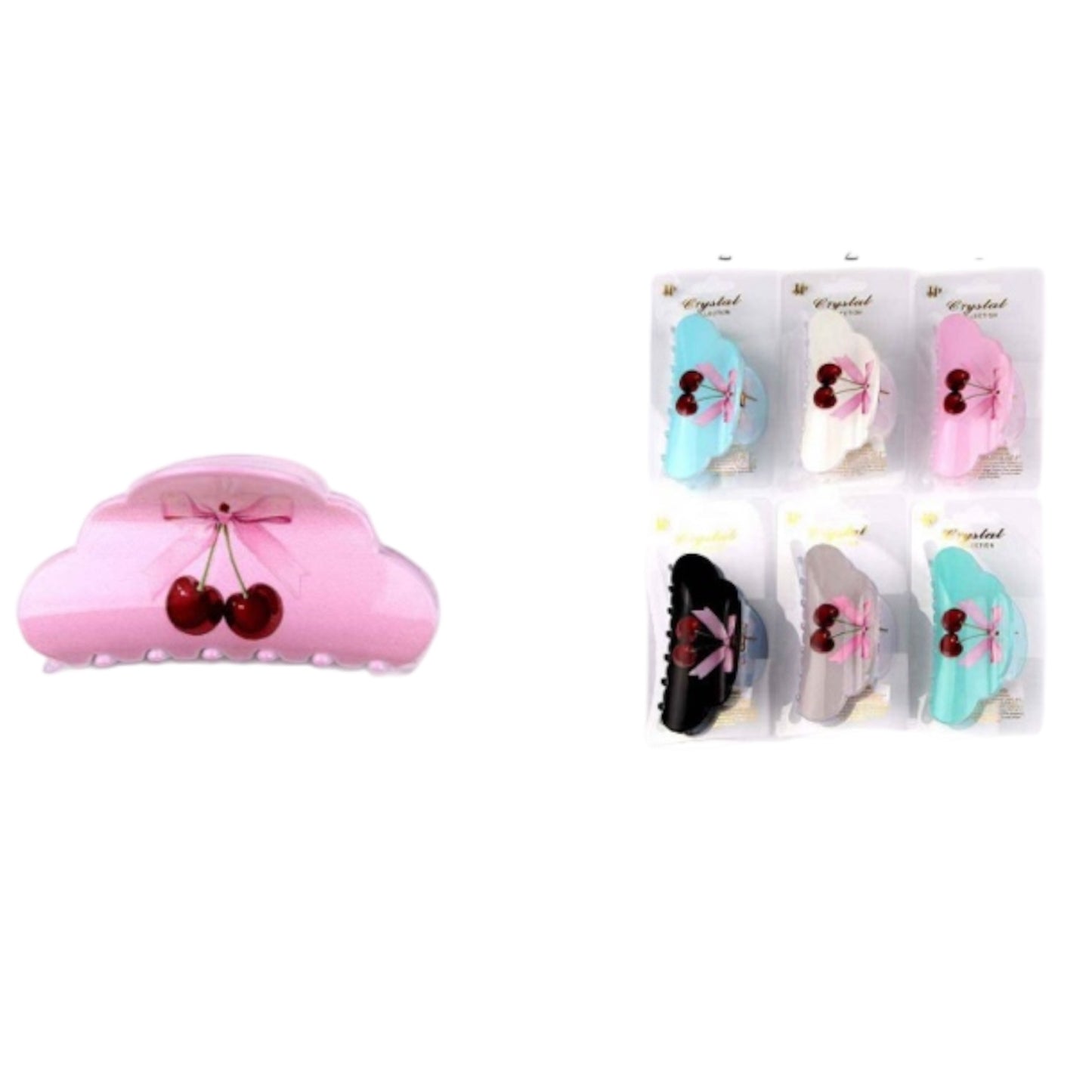 12PCS PACK PRETTY CHERRY HAIR CLIPS 3797