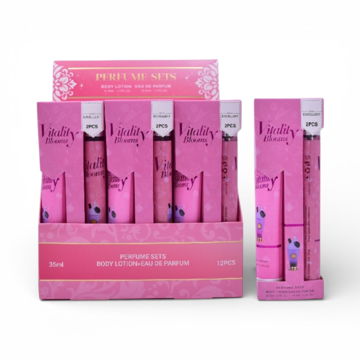 12PCS DISPLAY VITALITY BLOOMS & BODY LOTION SET T35-40