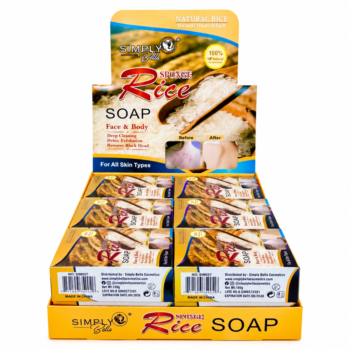 SimplyBella Sponge Soap Rice Face & Body