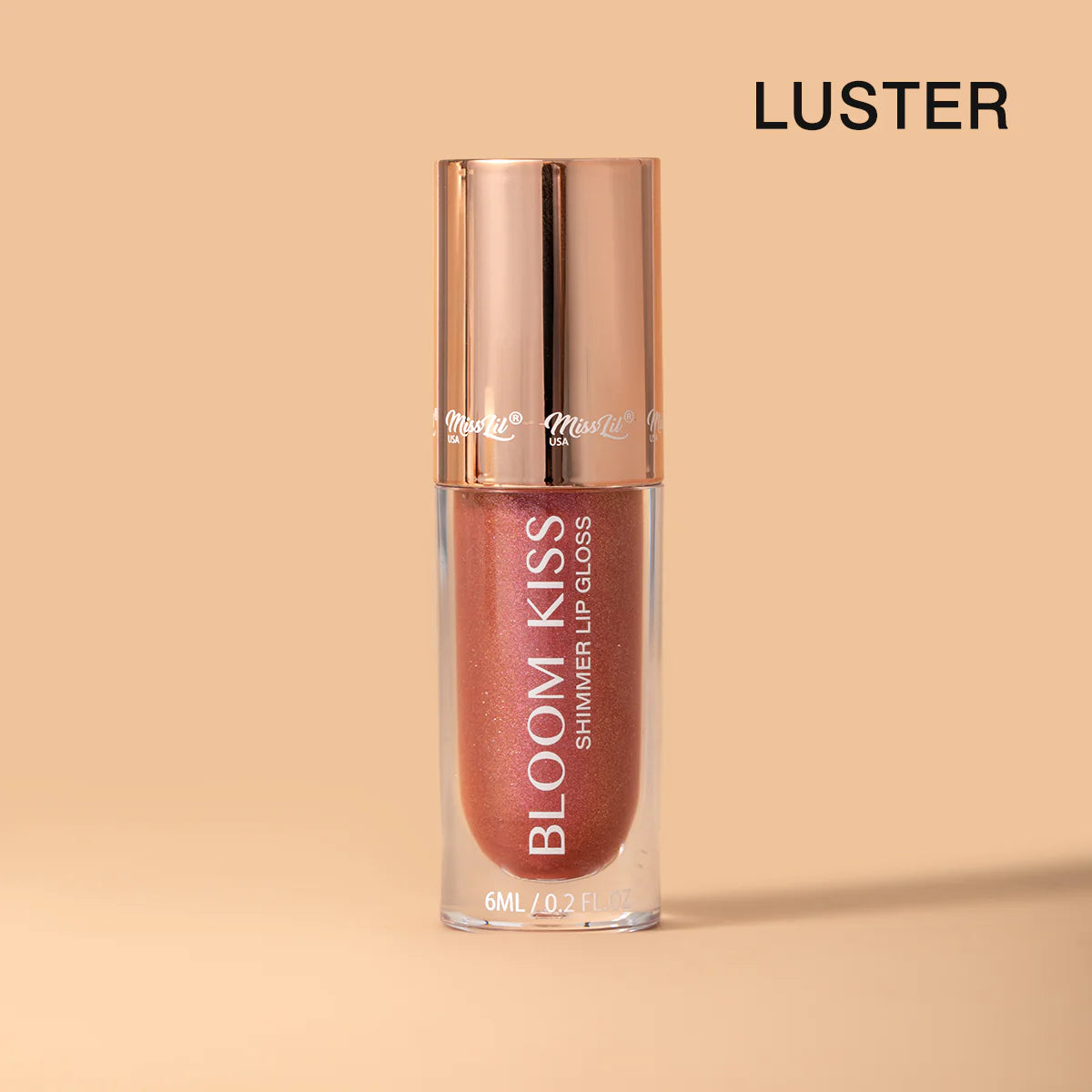 MISS LIL USA BLOOM KISS LUSTER SHIMMERS GLOSS 6 PCS