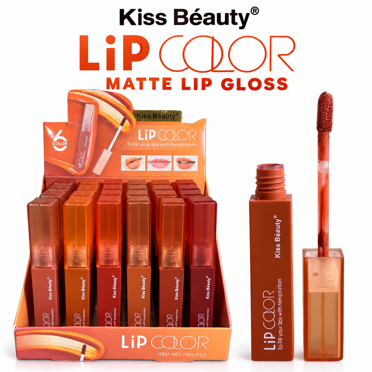 Brillo labial mate Kiss Beauty