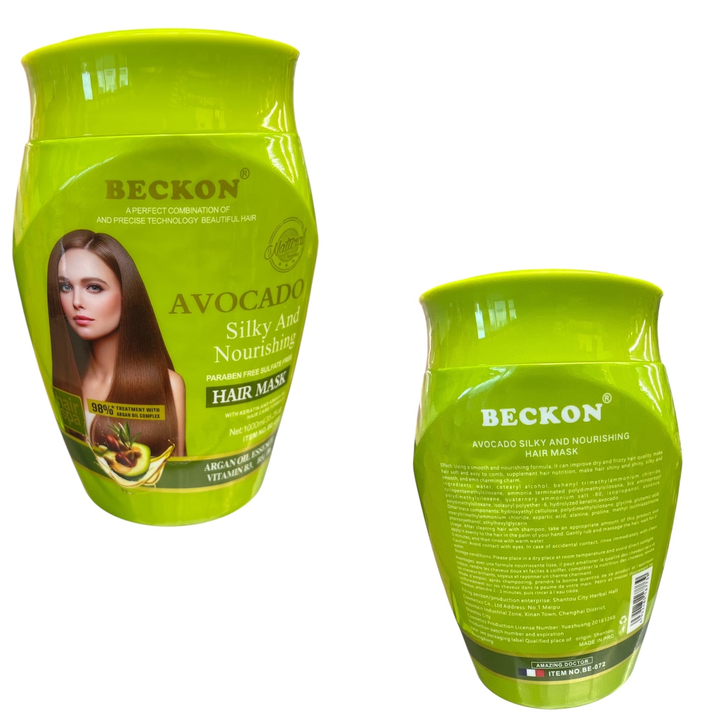 2PCS BECKON AVOCADO SILKY AND NOURISHING HAIR MASK 7739