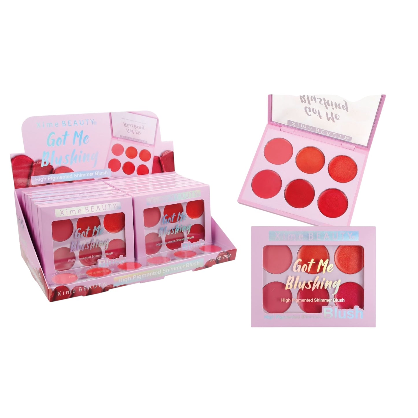 3PCS PACK XIME BEAUTY GOT ME BLUSHING PALLET XB-780A