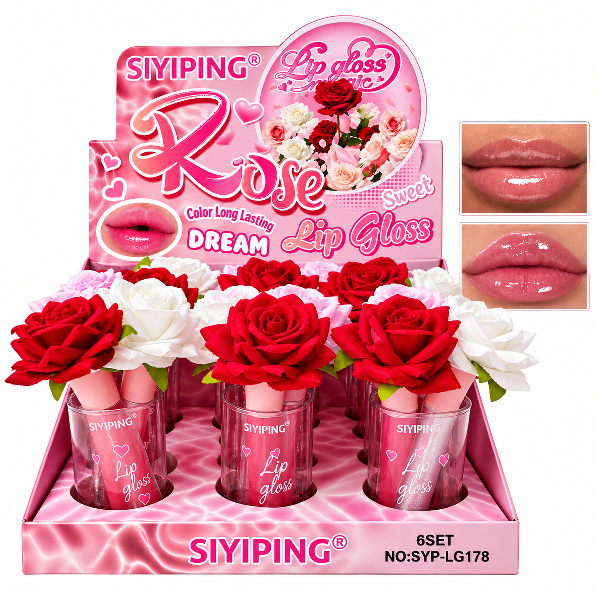 Brillo labial de larga duración Siyiping Rose