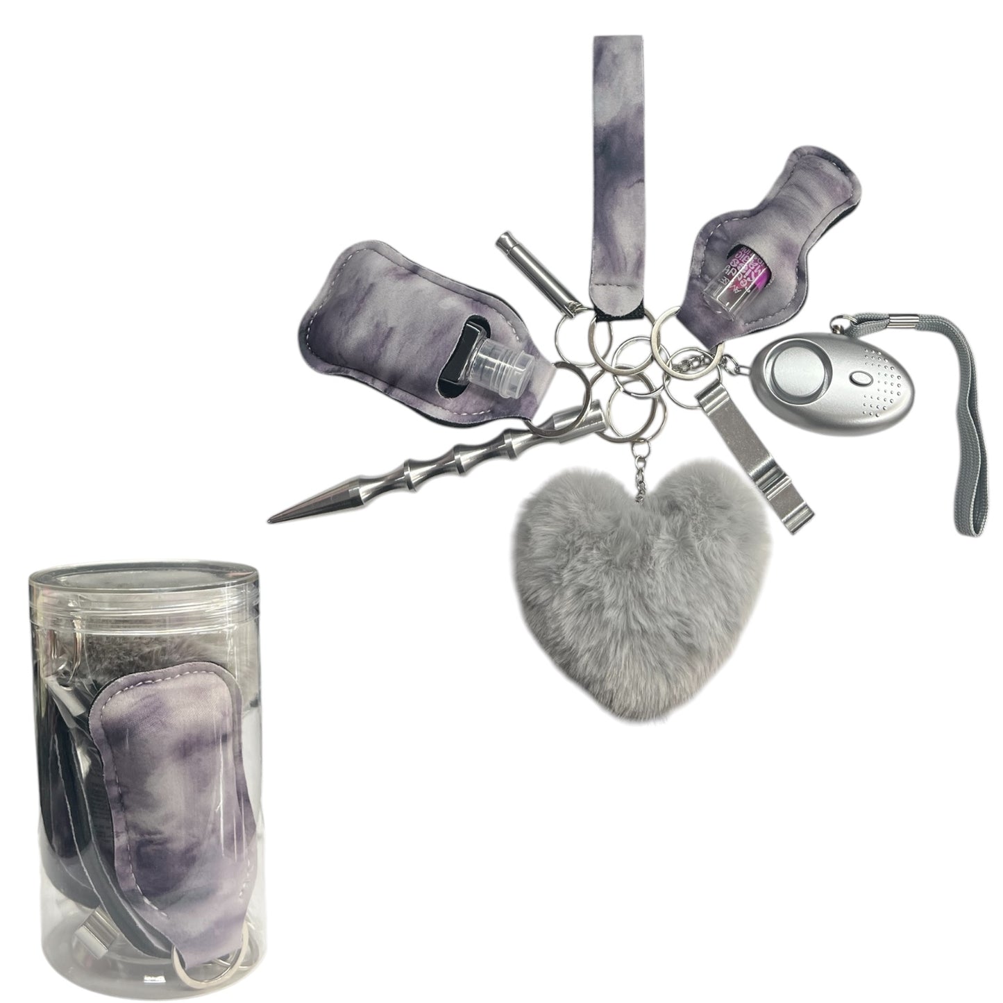 2PCS VIOLET MARBLE TYE DYE SAFETY KIT 9 PCS #10