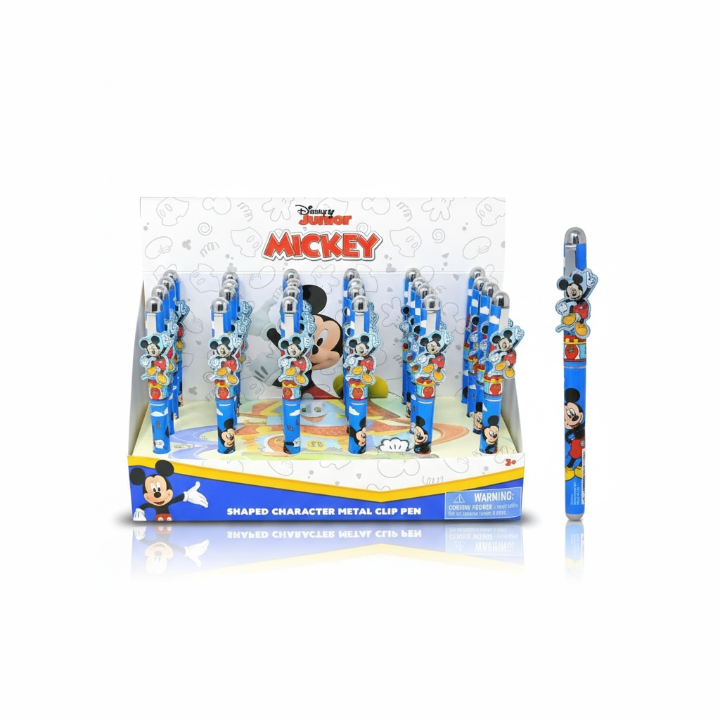 24PCS DISPLAY MICKEY MOUSE METAL CLIP PENS