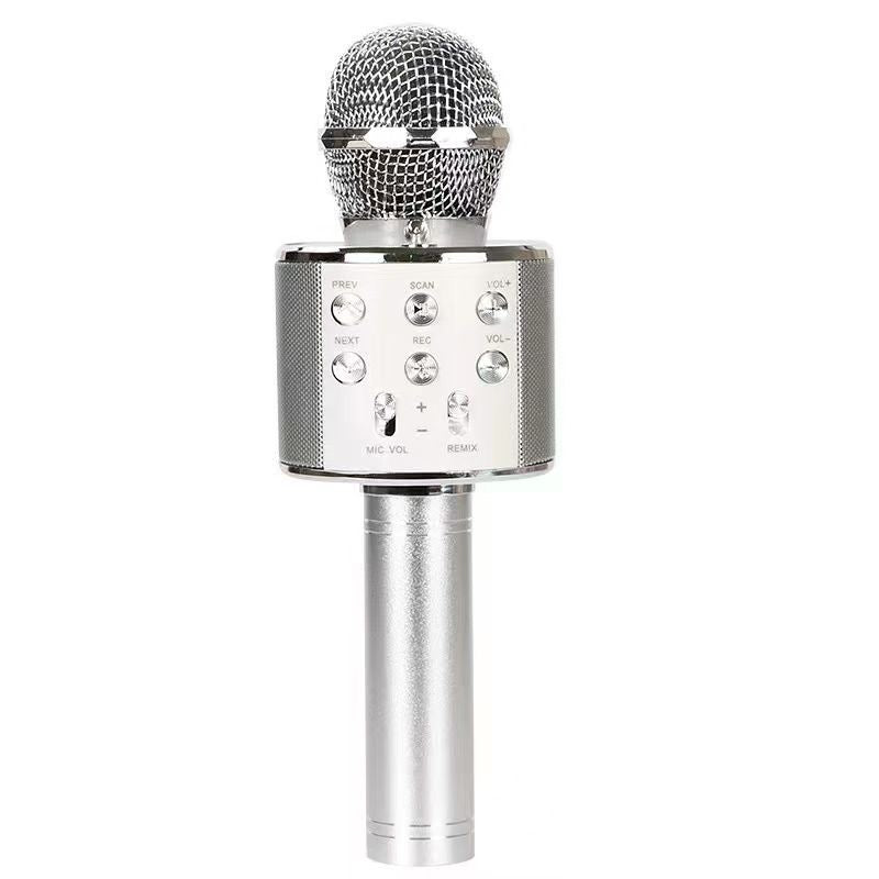 3PCS WIRELESS SILVER MICROPHONE HIFI SPEAKER