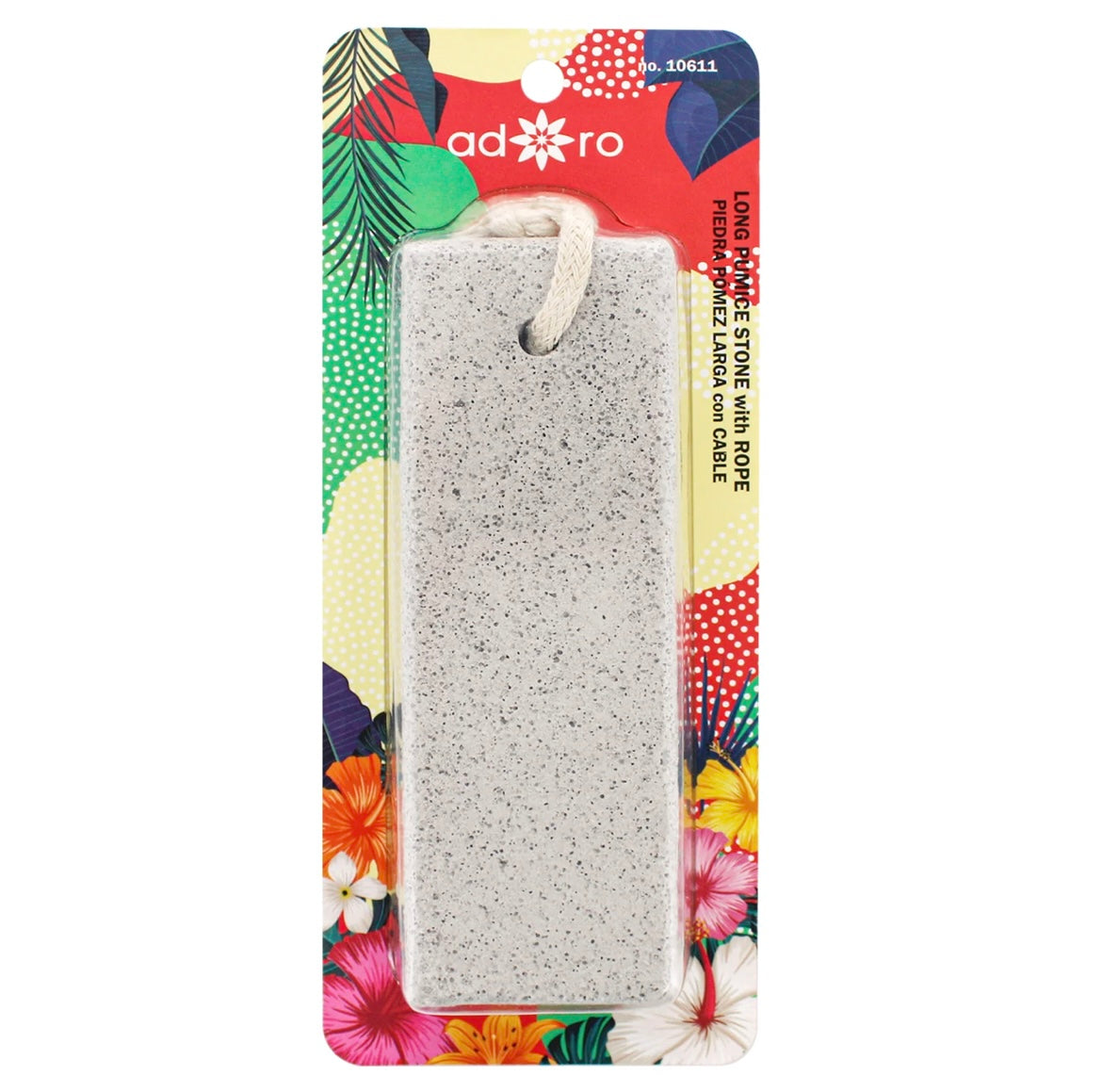 12PCS ADORO LONG PUMICE STONE W/ ROPE 10611