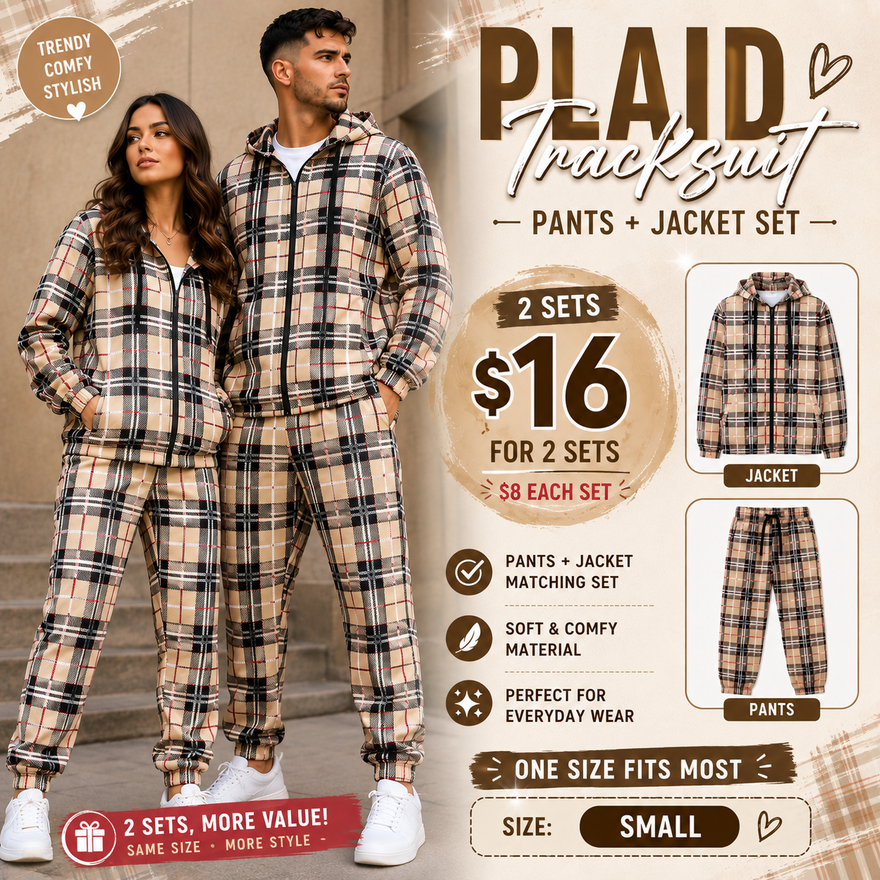 2PCS SET PANTS & JACKET BBRRY SIZE S