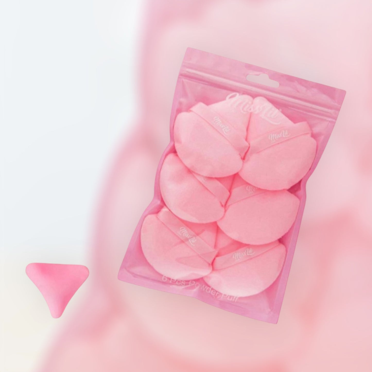 MISS LIL USA 6 PCS PINK POWDER PUFFS #8