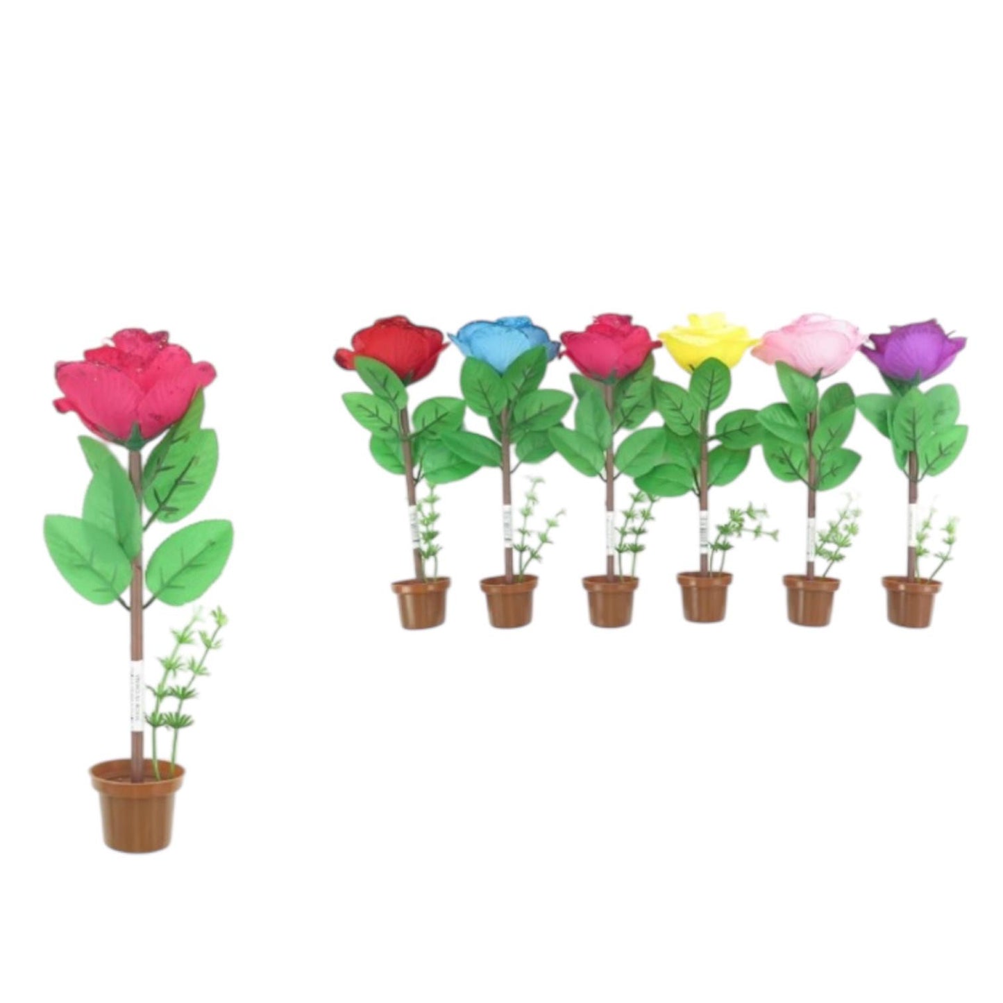 12PCS PACK STAND UP COLORFUL FLOWER PENS #BP140