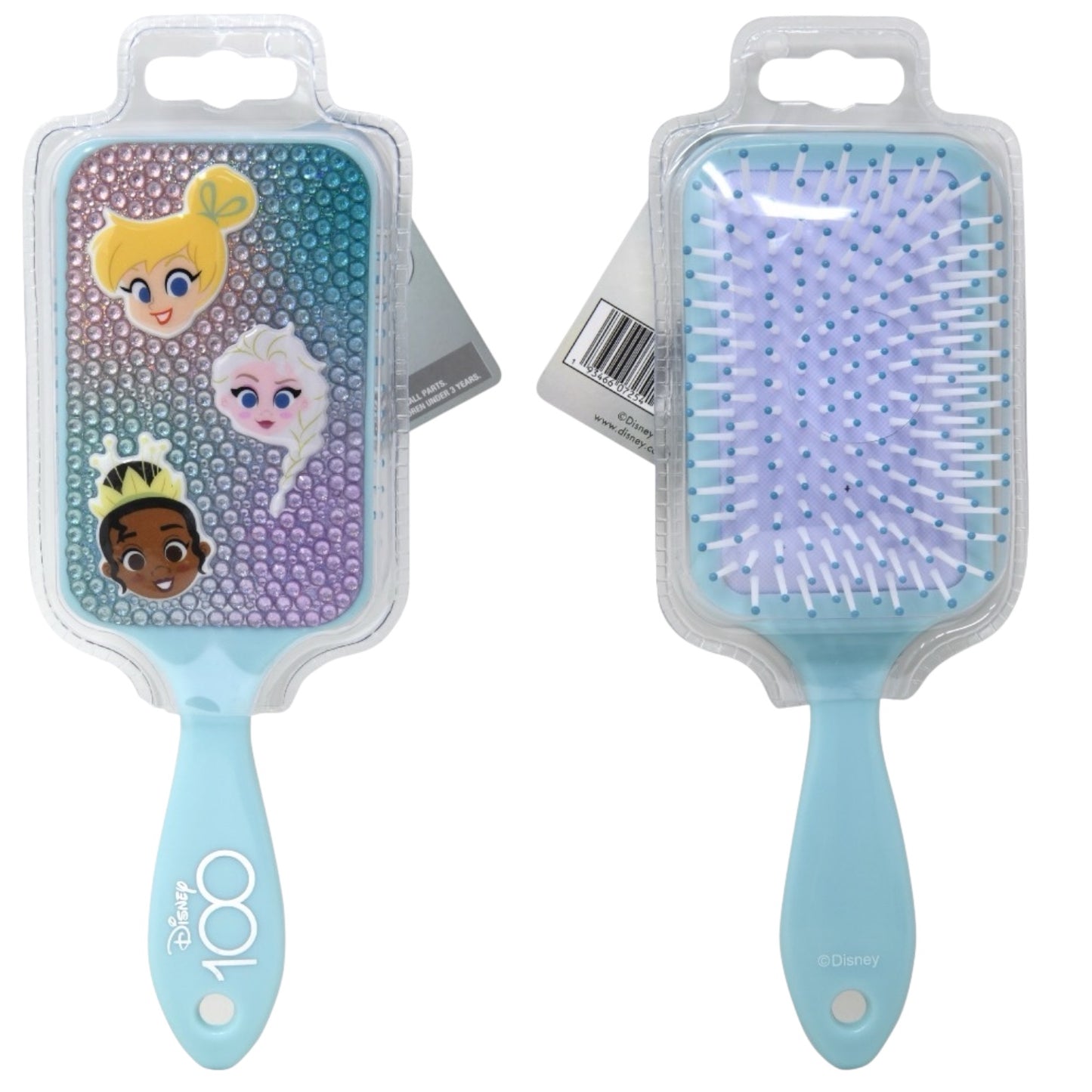 4PCS PRINCESS BLING PADDLE HAIR BRUSH DC411