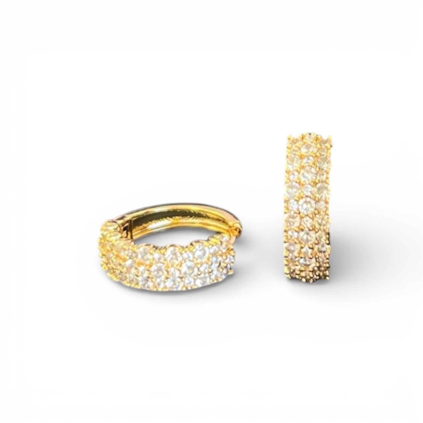 3PCS ORO LAMINADO BLING EARRINGS JE1286