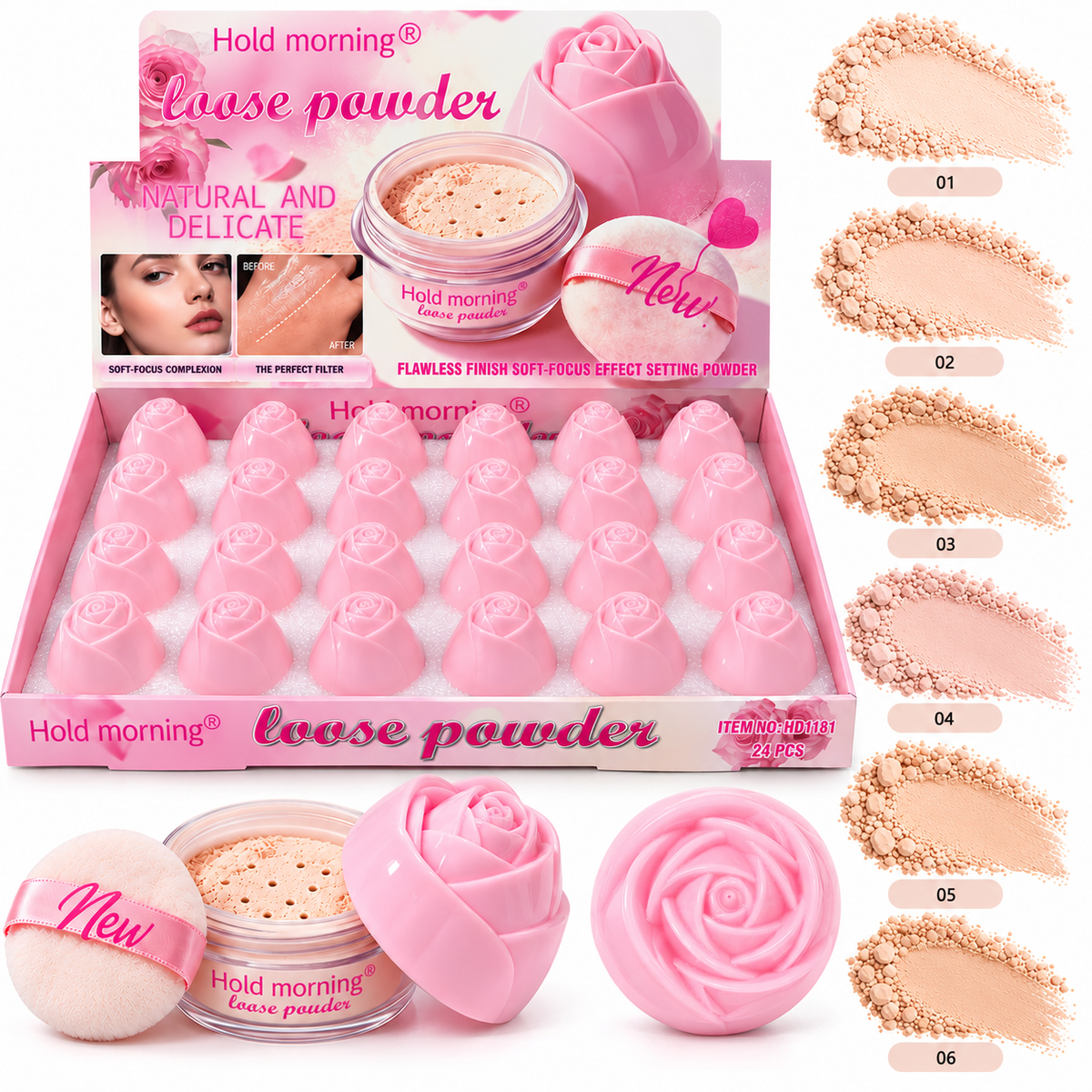 Polvos sueltos Hold Morning Rose