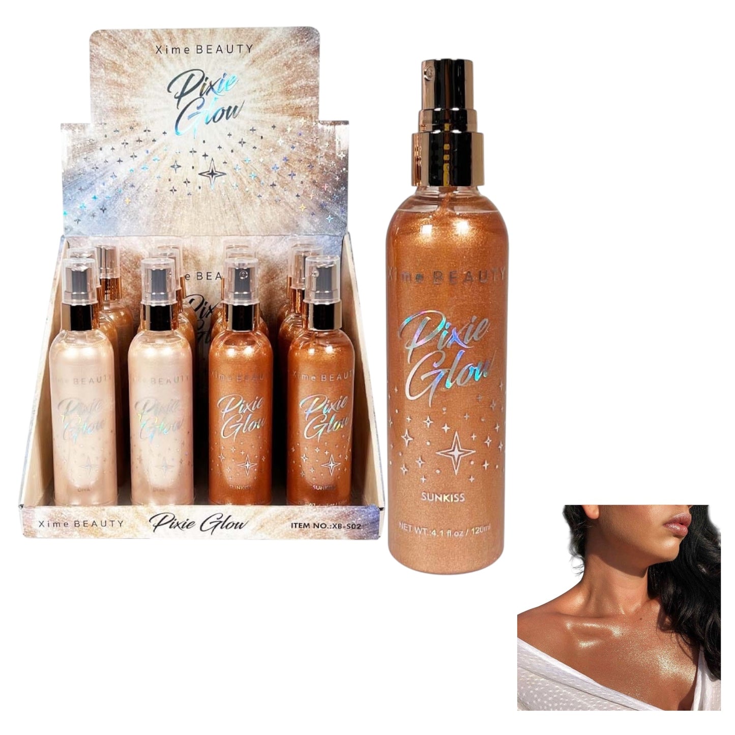 12PCS DISPLAY XIME BEAUTY PIXIE GLOW XB-S02