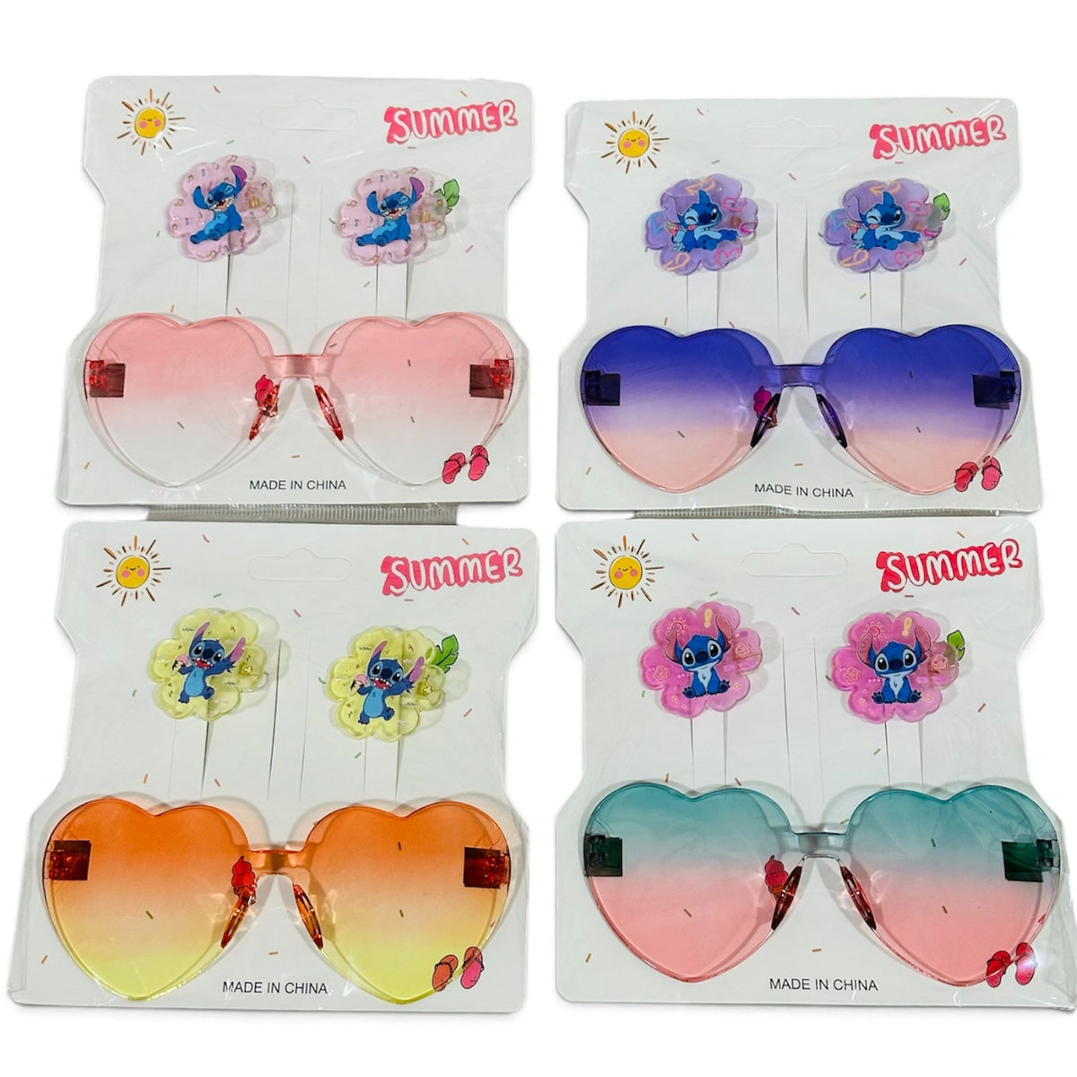 Gafas de sol y pinza para el pelo para niños, modelo Blue Guy
