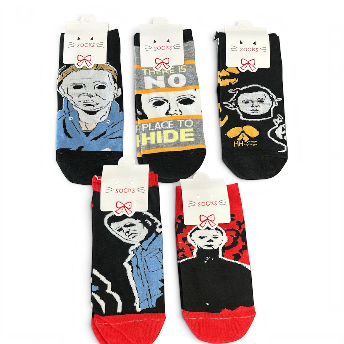 12PCS PACK WHITE MASK KILLER ANKLE SOCKS S19