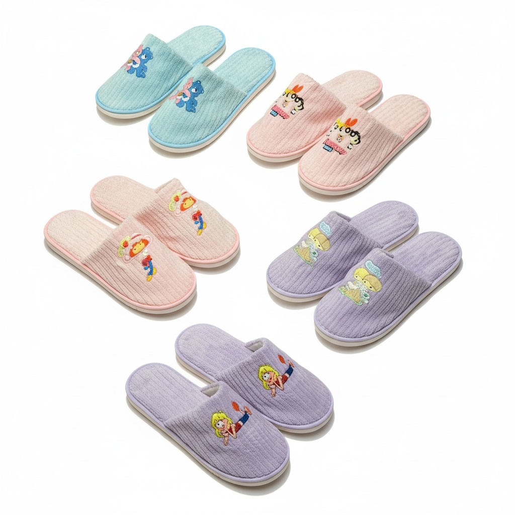 12PCS MIXED CHARACTERS SLIPPERS