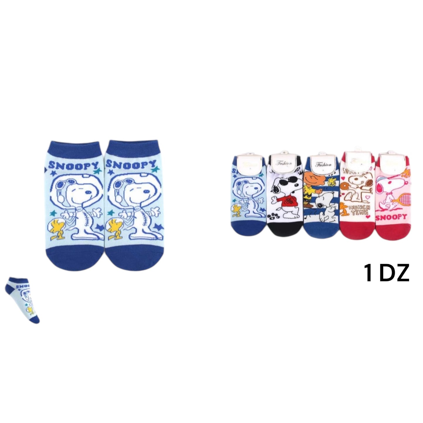 WHITE DOG ANKLE SOCKS 12 PCS PACK KNV 3050