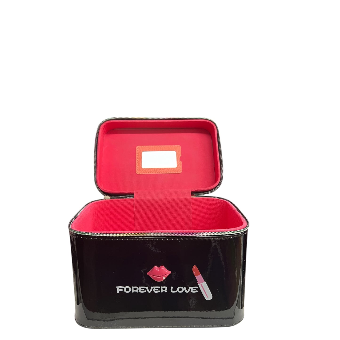 BLACK FOREVER LOVE 3 PCS CARRY ON MAKEUP BOX