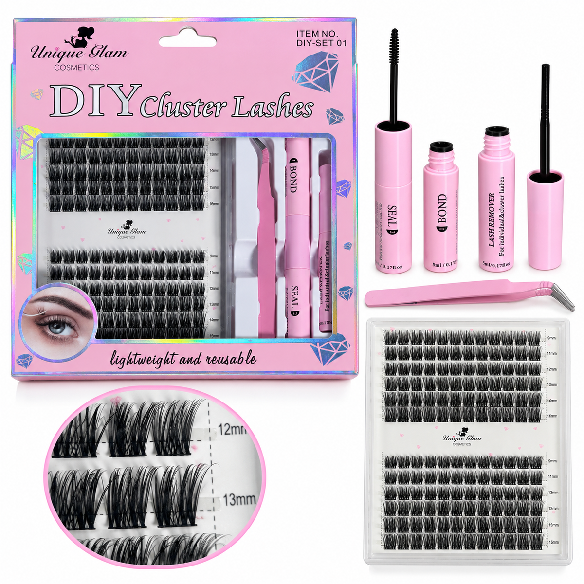 Unique Glam DIY Cluster Lashes #01