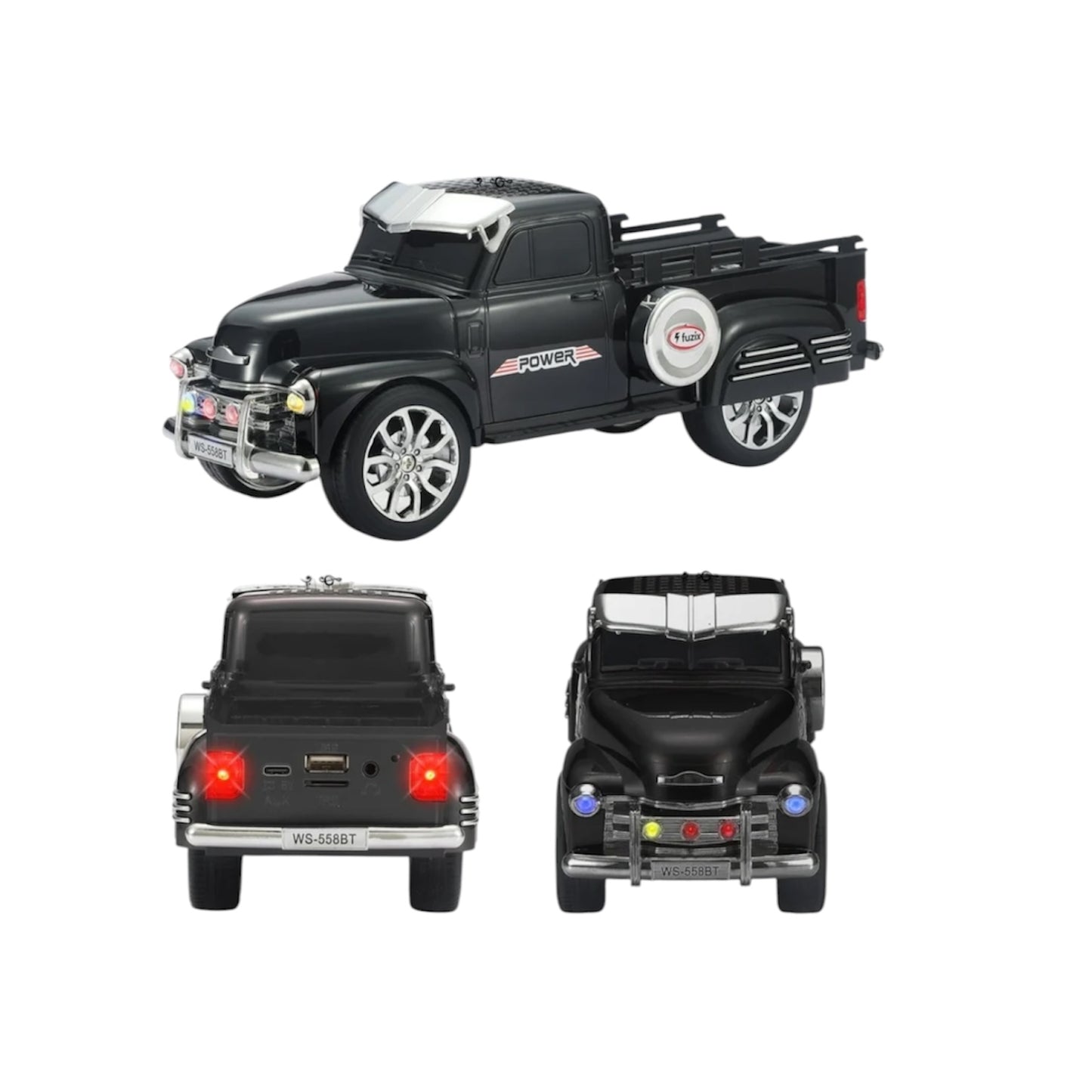 1PCS BLACK HOOKED CLASSIC TRUCK CAR SPEAKER CAR-558BT