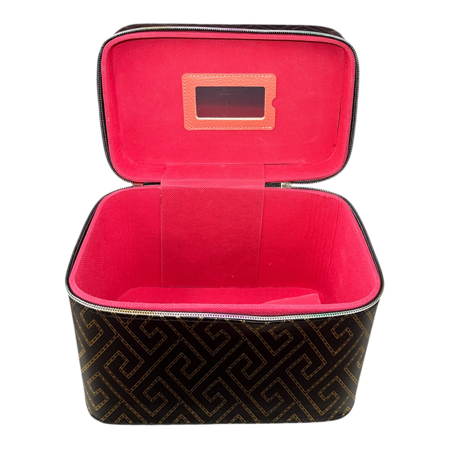 BLACK WITH GOLD 3PCS CARRY ON MAKEUP BOX