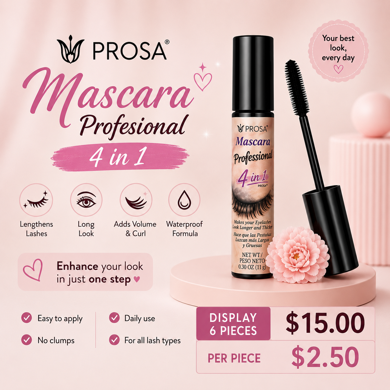 6PCS PROSA MÁSCARA PROFESSIONAL 3479