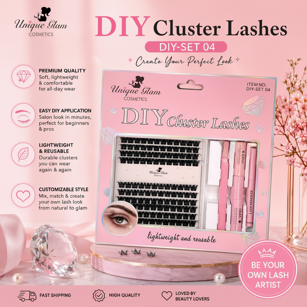 3PCS UNIQUE GLAM EYELASH CLUSTERS DIY-SET04