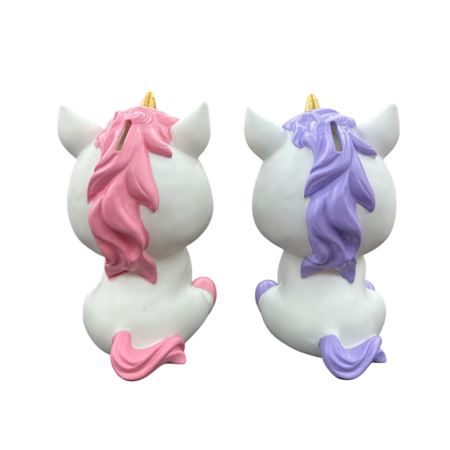 2PCS PINK & PURPLE UNICORN 🦄 PIGGY BACK A&B PY-0005