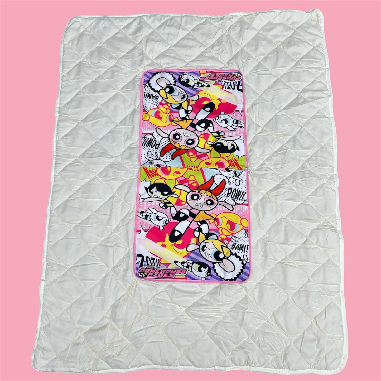 SÚPER POWER GIRLS PINK 2 IN 1 PILLOW & BLANKET