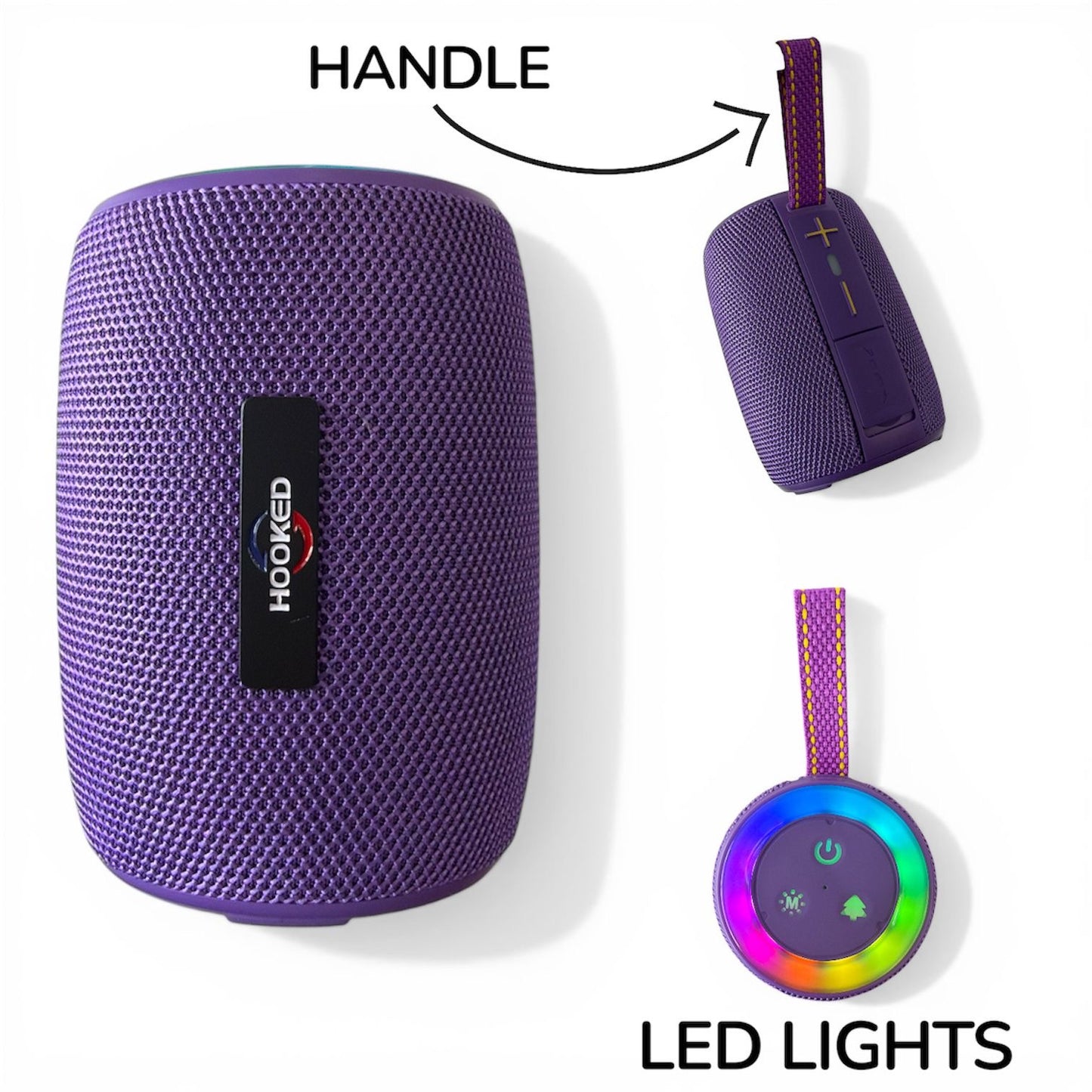 1PC PURPLE HOOKED SPEAKER WITH LED LIGHT HD-434