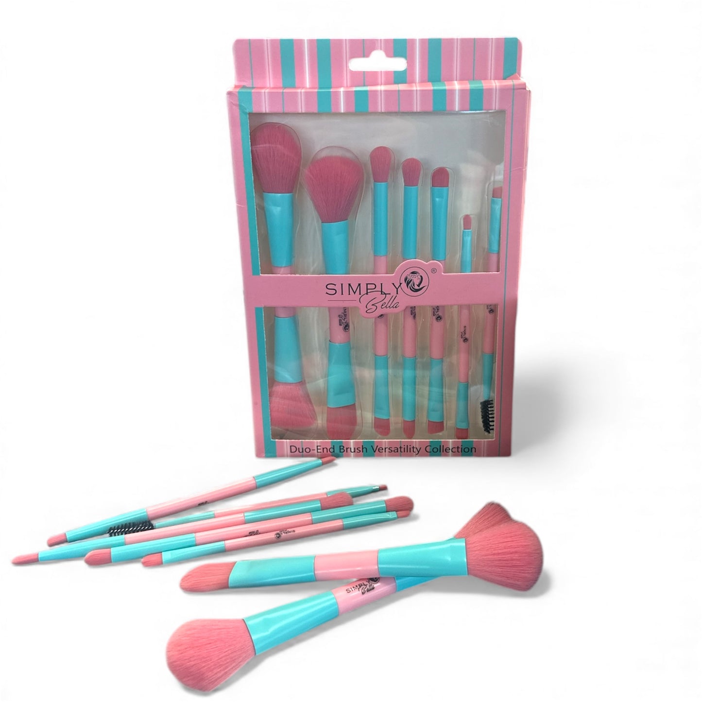 12PCS SIMPLY BELLA PINK MAKEUP BRUSH 7PCS STB016