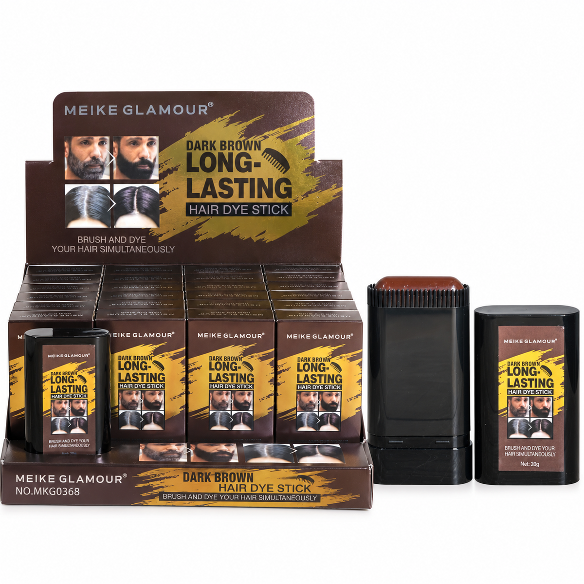Meike Glamour Dark Brown Hair Dye Stick