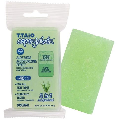 6PCS T.TAIO ESPONJABON ALOE VERA 5878