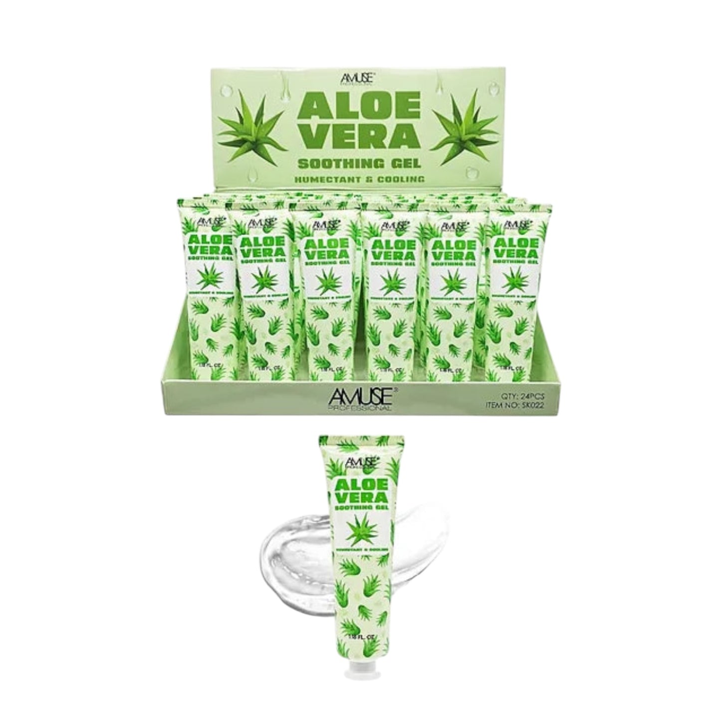 24PCS DISPLAY AMUSE ALOE VERA SOOTHING GEL SK022