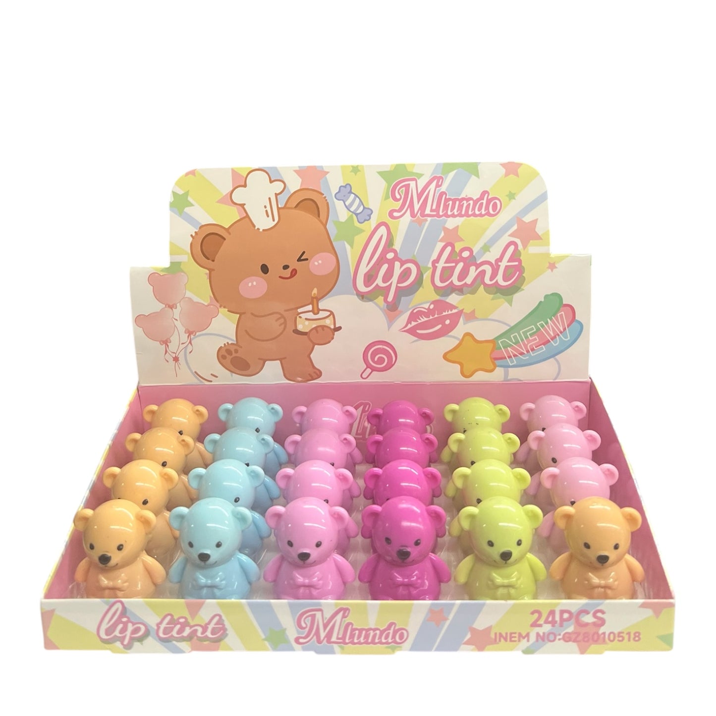 24PCS DISPLAY M’IUNDO BABY BEARS LIP TINT GZ8010518