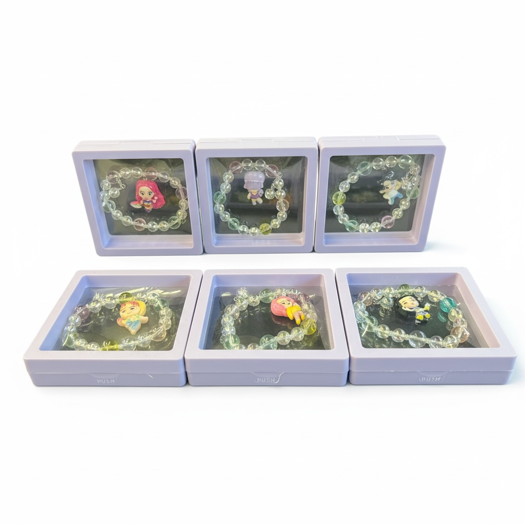 18PCS DISPLAY K POP BEADED BRACELET WITH DANGLE CHARM