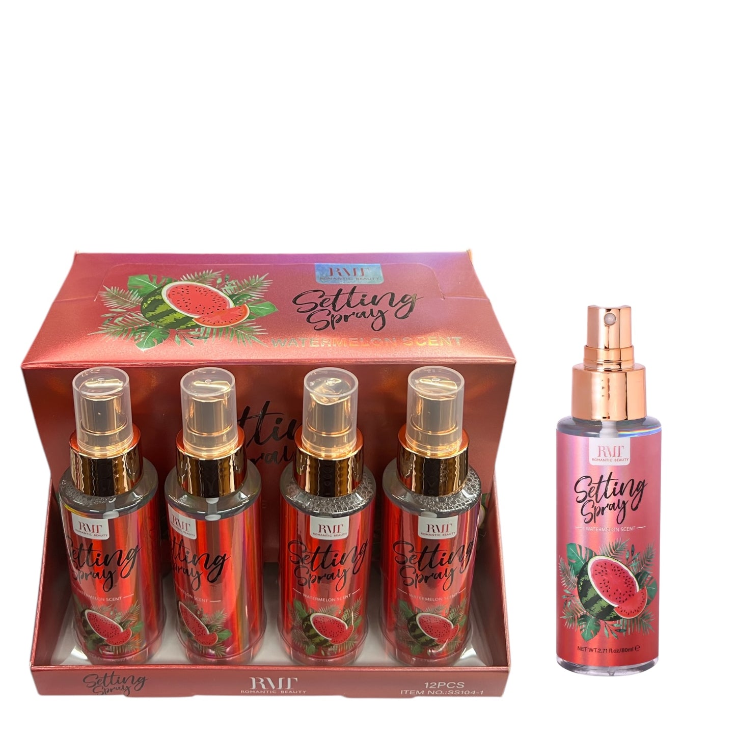 12PCS DISPLAY ROMANTIC BEAUTY WATERMELON SETTING SPRAY SS104-1
