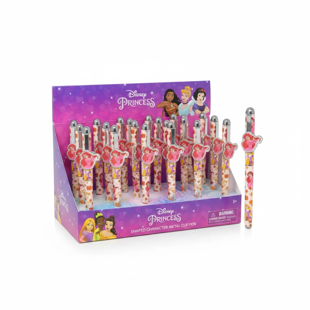 24PCS DISPLAY PRINCESS ARIEL METAL CLIP PENS