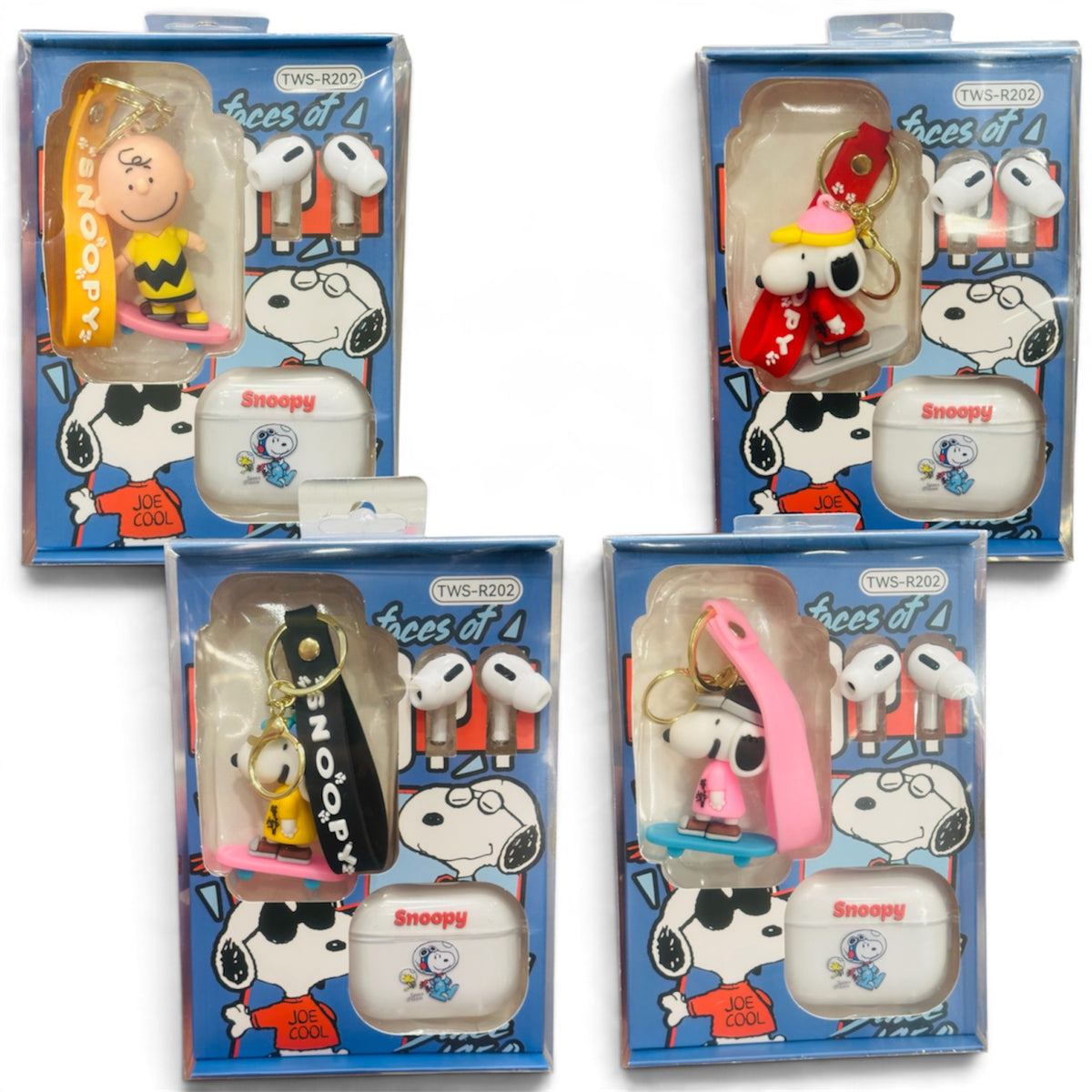 White Dog Air Earphones + Keychain