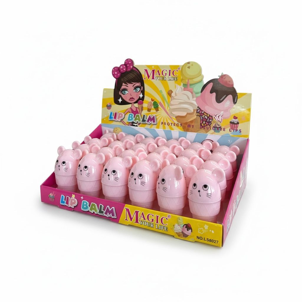 24PCS MAGIC YOUR LIFE PINK ICE CREAM CONE MOUSE 8027