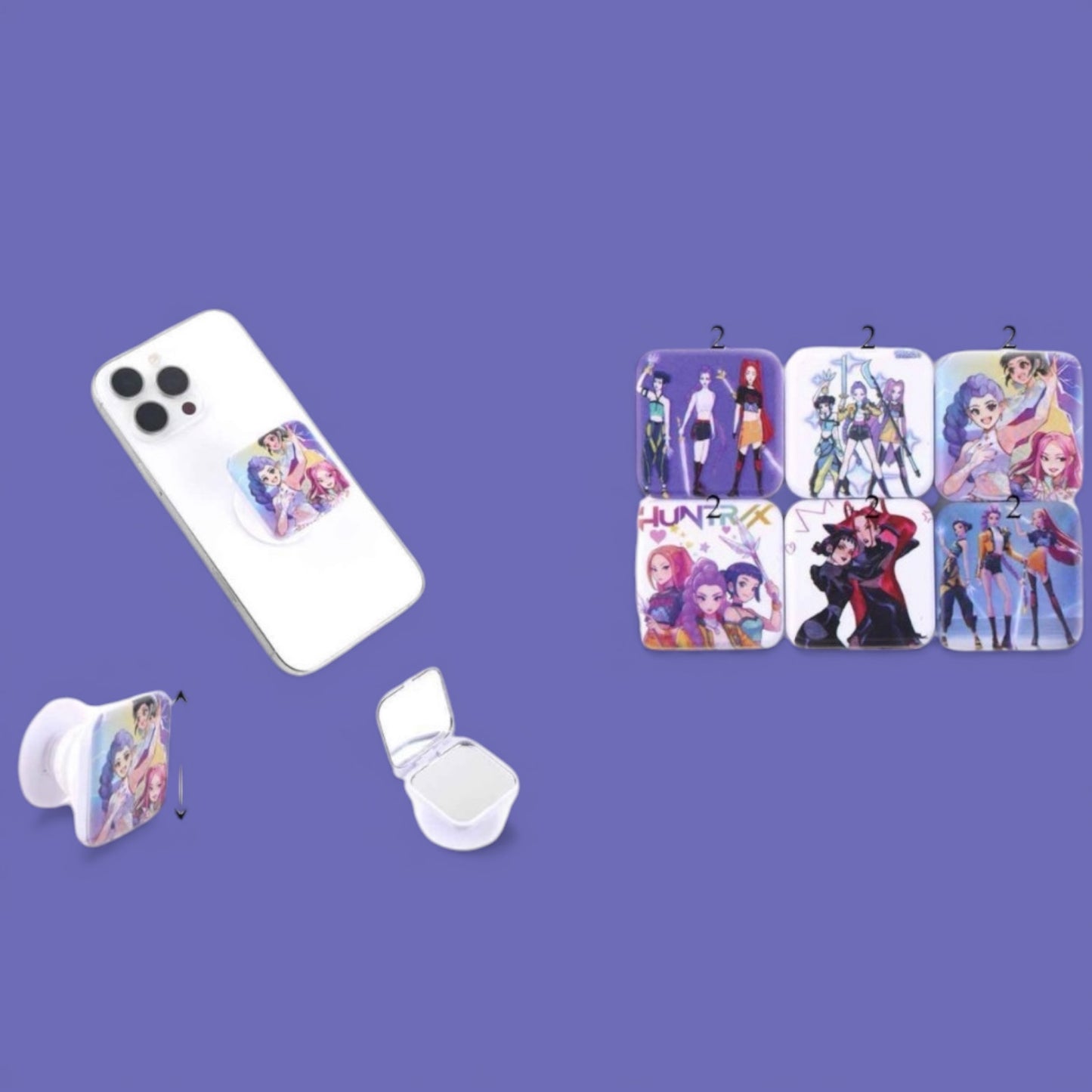 12PCS PACK K POP PHONE POP SOCKET ANV-0252