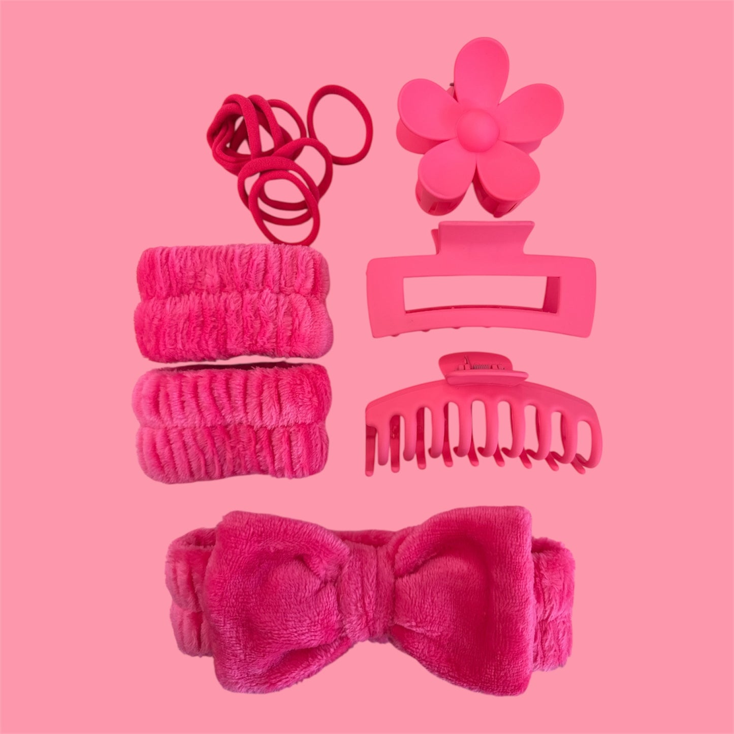 3PCS HOT PINK BEAUTY SPA SET